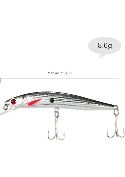 5 Adet Dalış Hamsisi Balık Tutma Yapay Yaprağı 8.6g 97MM (Yurt Dışından)