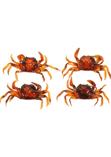 4 Adet Yumuşak Balık Tutma Yengeç S Uçları (Yurt Dışından)