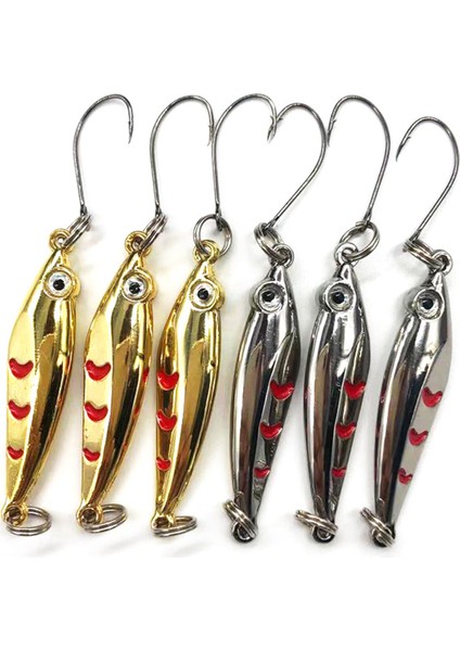 6 Adet Altın Gümüş Rulo Yapışkan Balık Ustası Malzemesi Yüksek Kaliteli Uzun Atış (Yurt Dışından)