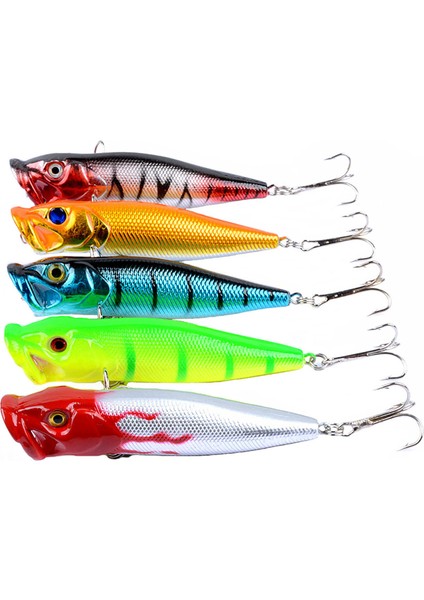 5 Renkli 9.5 cm Plastik Sabit Balık Yaprağı (Yurt Dışından)