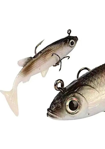 Yumuşak Biyyonik Çift Kancalı Plastik Balık Yapay Yem 5'li Paket (Yurt Dışından) fiyatları