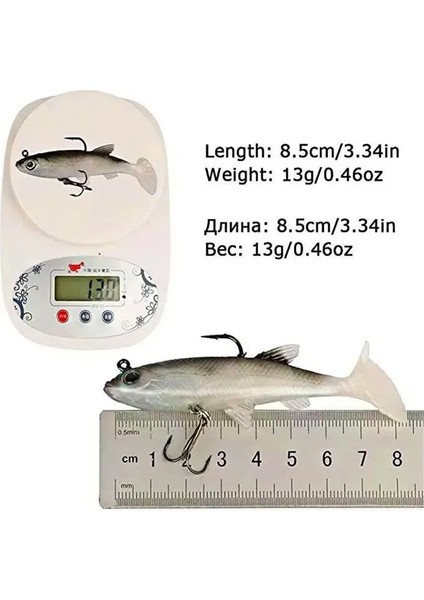 Yumuşak Biyyonik Çift Kancalı Plastik Balık Yapay Yem 5'li Paket (Yurt Dışından) fırsatları