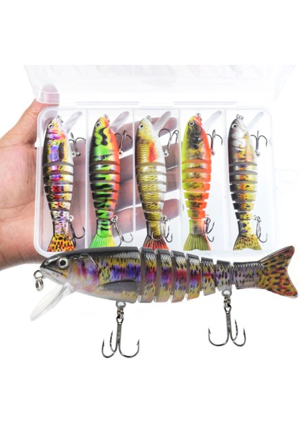 5 Adet 4.3 Inç Biyyonik Balık Tutma Küreği Canlımsı Sert Gövde Krank Baiti (Yurt Dışından)