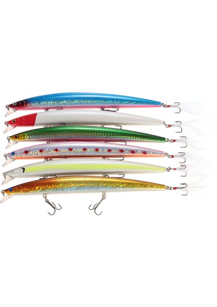 6 Adet Dalış Minnow Balık Tutma Yapay Yapraklu Kancalı 22G Yapay Yem (Yurt Dışından)