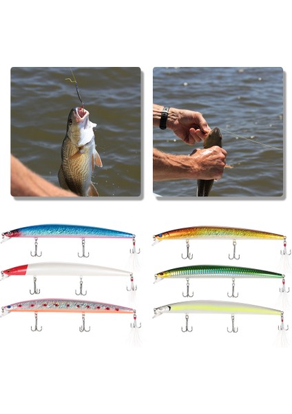 6 Adet Dalış Minnow Balık Tutma Yapay Yapraklu Kancalı 22G Yapay Yem (Yurt Dışından) fiyatları