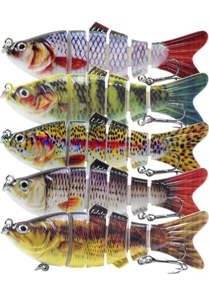 5 Adet 4 Inçlik Çoklu Bağlantılı Canlımsı Balık Tutma Yaprakları (Yurt Dışından) fırsatları