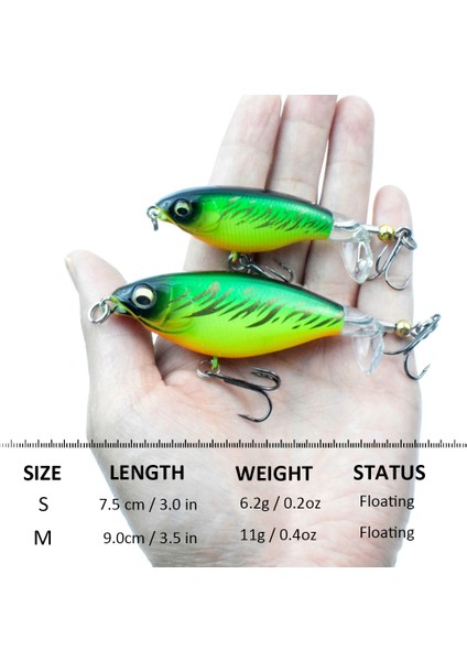 3.0'da 0.2 Ons'luk Yüzeysel Balık Tutma Sahtecesi Biyyonik Gerçekçi (Yurt Dışından) fiyatları