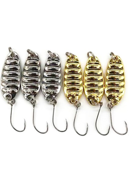 6 Adet Sert Balık Tutma Çekicileri Altın Gümüş Yüksek Kaliteli Uzun Atış (Yurt Dışından)