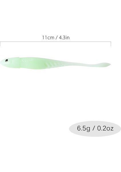 5 Adet Yumuşak Yemli Plastik Balık Tutma Yaprağı 3D Gözlü Uzun Kuyruklu (Yurt Dışından) fırsatları
