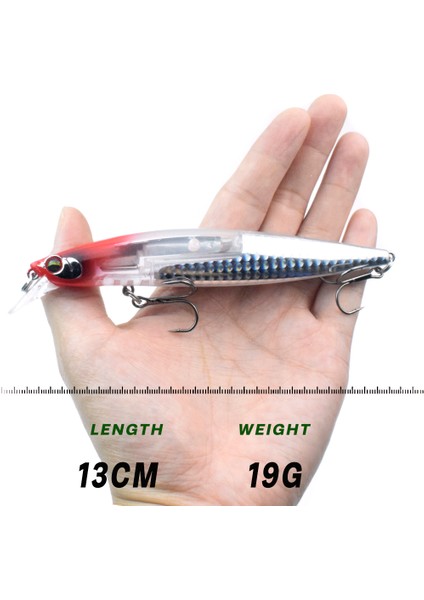 5,1 Inç 0,7 Oz Minnow Biyyonik Yapay Balık Tutma Kürekçesi (Yurt Dışından)