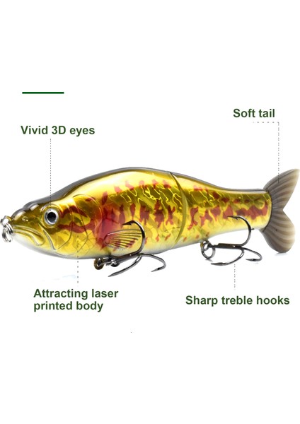6,5 Inç 2,2 Ons Batacak Kaygan Balık Tutma Yapışkanı Gerçekçesi 3D Gözlü (Yurt Dışından) modelleri