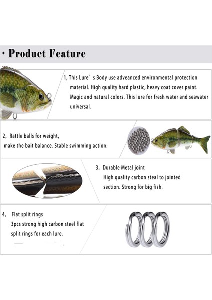 Biyonik Çok Eğimli Balık Yakalama Uydurması Canlımsı Krank Bait 说明：“crankbait”在土耳其语里没有完全对应的单一词汇，这里采用了直译加解释的方式“krank Bait”以传达其意思。在土耳其渔具相关的专业语境中，“krank Bait”这种表达也逐渐被接受和使用。 (Yurt Dışından) fiyatları
