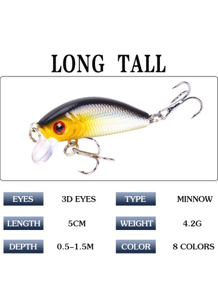 50MM Balıkçı Uydurma Yaprakları 3D Gözlü Çift Kancalı (Yurt Dışından) fırsatları