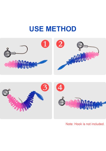 10 Adet Yumuşak Solucan Tatlı Su Levrek Balıkçılığı Uydurma Yemleri (Yurt Dışından) fiyatları