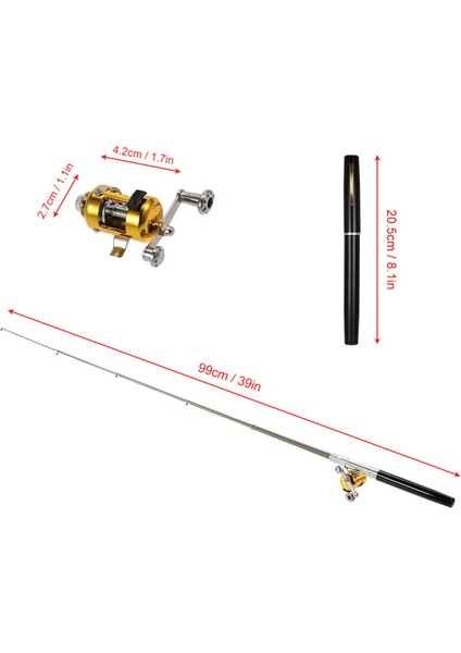 Minik Teleskopik Taşınabilir Balık Tutma Olta ve Makara Kombi Seti (Yurt Dışından) modelleri