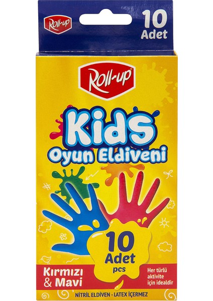 Nitril Kids Oyun Eldiveni Kırmızı&mavi 10'lu fiyatları