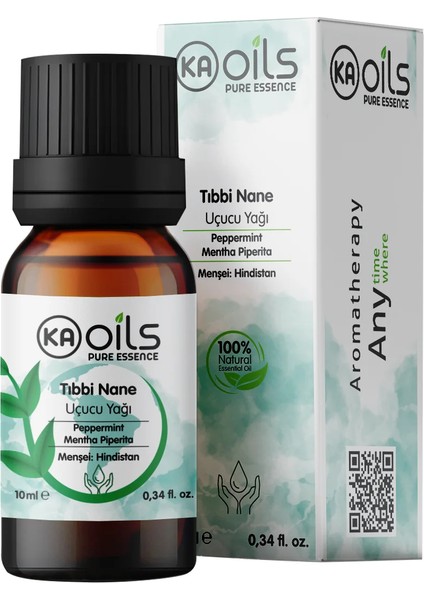 Tıbbi Nane Saf Uçucu Yağı 10 ml - %100 Saf ve Doğal Peppermint Essential Oil