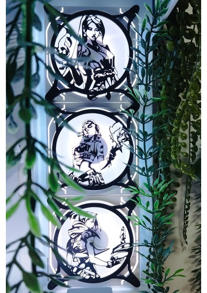 Valorant 120X120 mm Siyah Çerçeveli Pc Aksesuarı, Masaüstü Bilgisayar Dörtlü Fan Kapağı