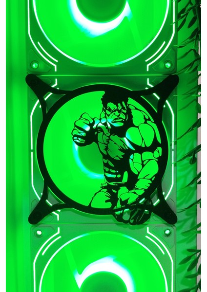Hulk 120X120 mm Siyah Çerçeveli Pc Aksesuarı, Masaüstü Bilgisayar Fan Kapağı