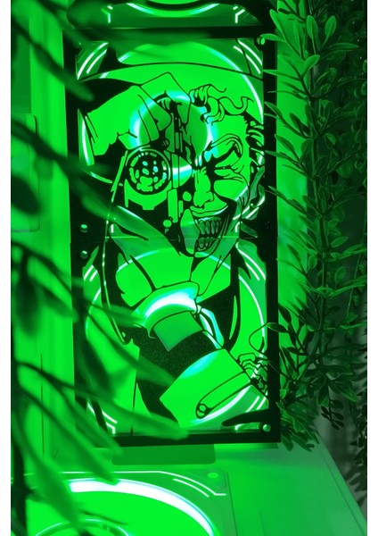 Joker 120X240 mm Siyah Çerçeveli Pc Aksesuarı, Masaüstü Bilgisayar Fan Kapağı