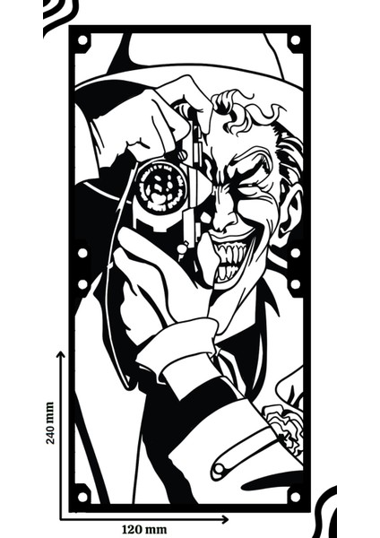 Joker 120X240 mm Siyah Çerçeveli Pc Aksesuarı, Masaüstü Bilgisayar Fan Kapağı