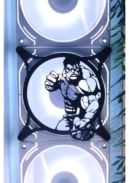 Hulk 120X120 mm Siyah Çerçeveli Pc Aksesuarı, Masaüstü Bilgisayar Fan Kapağı