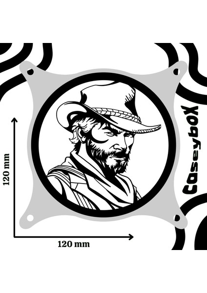 Red Dead Redemption 2 120X120 mm Beyaz Çerçeveli Pc Masaüstü Bilgisayar Fan Kapağı modelleri