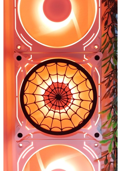 Örümcek Ağı 120X120 mm Siyah Çerçeveli Oyun Pc Aksesuarı, Masaüstü Bilgisayar Fan Kapağı