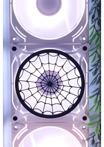 Örümcek Ağı 120X120 mm Siyah Çerçeveli Oyun Pc Aksesuarı, Masaüstü Bilgisayar Fan Kapağı