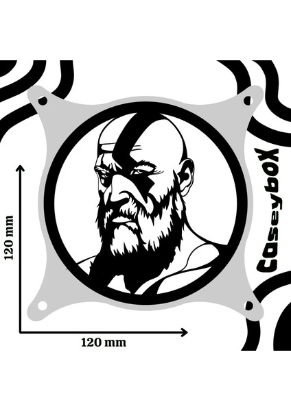 God Of War 120X120 mm Siyah Çerçeveli Pc Aksesuarı, Masaüstü Bilgisayar Ikili Fan Kapağı fırsatları