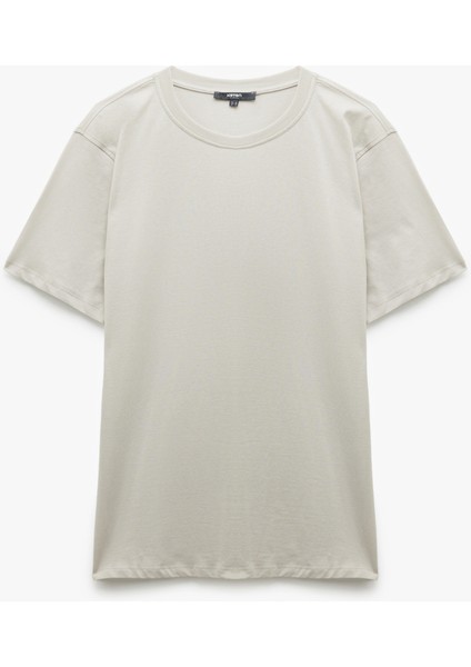 Pamuklu Kısa Kollu Bisiklet Yaka Erkek Basic Tişört