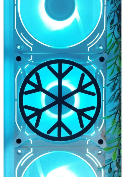 Esdeath 120X120 mm Siyah Çerçeveli Oyun Pc Aksesuarı, Masaüstü Bilgisayar Fan Kapağı