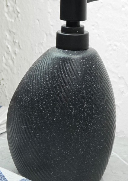 Taş Desenli Sıvı Sabunluk - Sünger Hazneli Mutfak Sabunluğu - 700 ml - Çizgi Desen