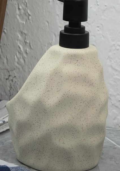 Taş Desenli Sıvı Sabunluk - Sünger Hazneli Mutfak Sabunluğu - 700 ml - Çakıl Desen