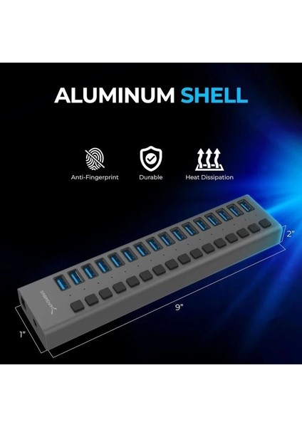 Çok Bağlantı Noktalı USB 3.0 ve Şarj Hub (HB-U930) 16-Port
