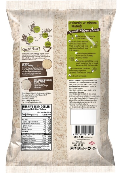 Esmerim Baldo Pirinç 1 kg fiyatları