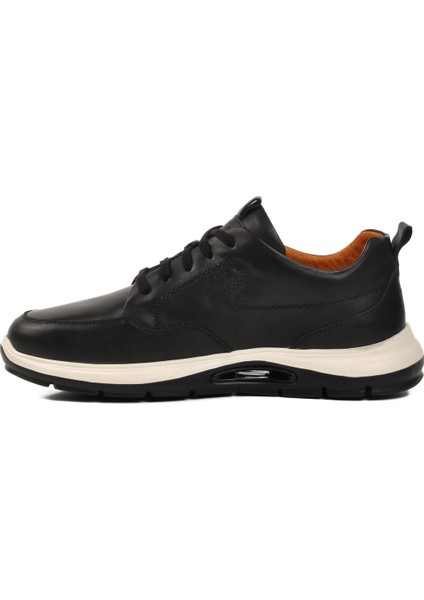 Siyah Hakiki Deri Erkek Sneaker 822502 M