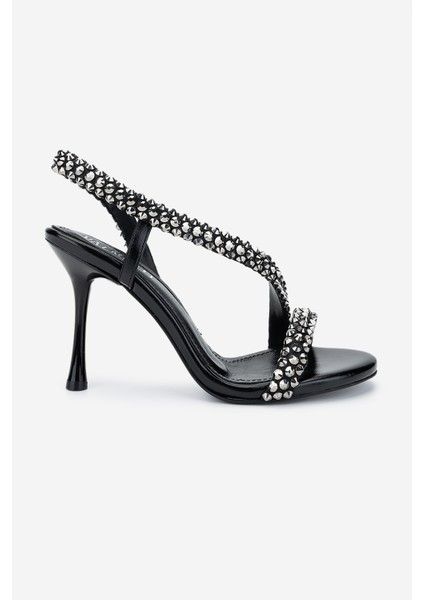 Kadın Vegan Siyah Topuklu Ayakkabı 891 888 Bn Ayk Y25 Sıyah