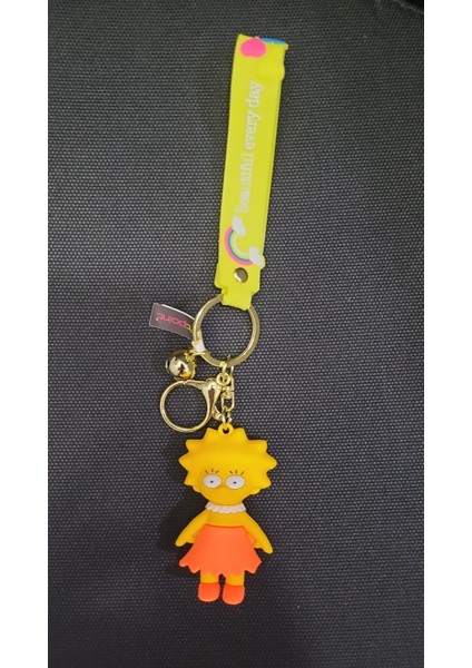 Anahtarlık Hediyelik Silikon Çanta Aksesuarı Lisa Simpson Her Gün Güzel Simpsonlar Serisi 1 Adet