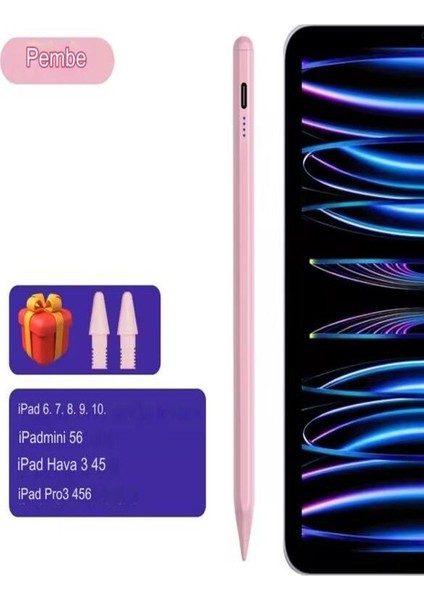 Apple Ipad Pencil Ipad 7-8-9-10-11 Ipad Air 3-4-5-6 Ipad Pro 3-4-5-6 Ipad Mini Uyumlu Tablet Kalemi