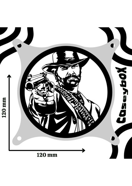 Red Dead Redemption 2 120X120 mm Beyaz Çerçeveli Pc Masaüstü Bilgisayar Fan Kapağı