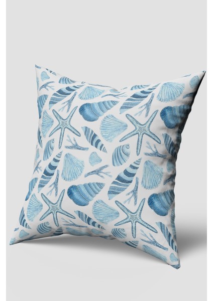 Mavi Beyaz Marin Çok Desenli Kırlent Kılıfı