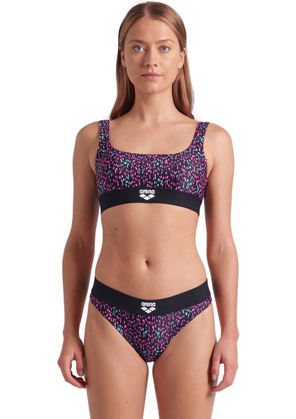 Monogram Elastic Bralette Kadın Siyah Yüzücü Bikini 009389550