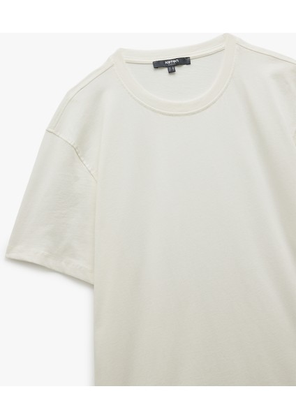 Pamuklu Kısa Kollu Bisiklet Yaka Erkek Basic Tişört modelleri