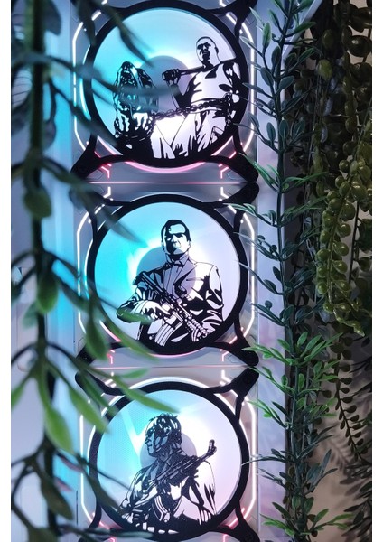 Gta V 120X120 mm Siyah Çerçeveli Oyun Pc Aksesuarı, Masaüstü Bilgisayar Üçlü Fan Kapağı