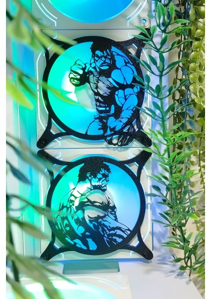Hulk 120X120 mm Siyah Çerçeveli Oyun Pc Aksesuarı, Masaüstü Bilgisayar Ikili Fan Kapağı fiyatları
