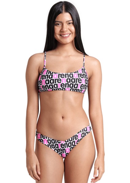 Logotype Bandeau Kadın Beyaz Yüzücü Bikini 007081115