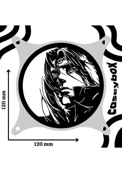 Itachi 120X120 mm Siyah Çerçeveli Oyun Pc Aksesuarı, Masaüstü Bilgisayar Üçlü Fan Kapağı