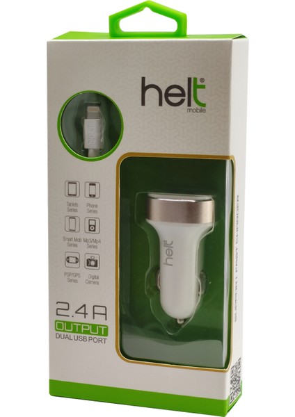 Araba Araç Çakmaklık Şarjı Cihazı Aleti Adaptörü Çift Girişli Araç Şarj Aleti+Lightning Kablosu fırsatları