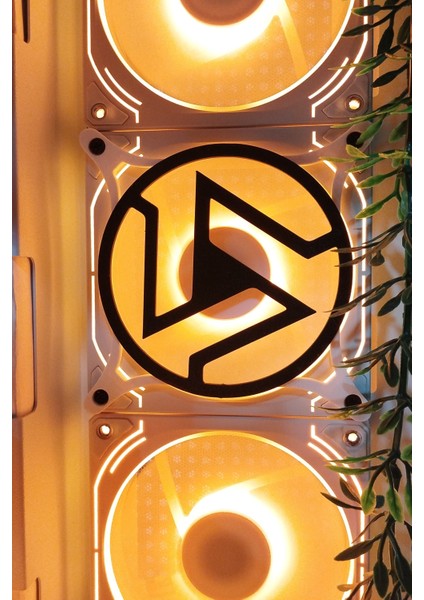 Alpha TRISKELION 120X120MM Beyaz Çerçeveli Aksesuarı Masaüstü Bilgisayar Fan Kapağı